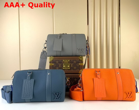 Louis Vuitton City Keepall Blue Aerogram Cowhide Leather Replica