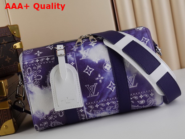 Louis Vuitton City Keepall Blue Monogram Bandana Print M20555 Replica