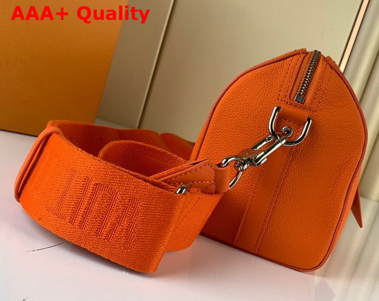 Louis Vuitton City Keepall Orange Aerogram Cowhide Leather Replica