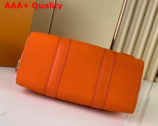 Louis Vuitton City Keepall Orange Aerogram Cowhide Leather Replica