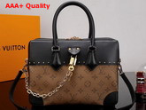 Louis Vuitton City Malle Monogram Reverse Coated Canvas and Calfskin Leather M43595 Replica
