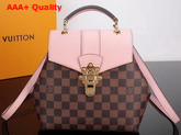 Louis Vuitton Clapton Backpack Damier Ebene Canvas and Small Grained Cowhide Leather Magnolia N42262 Replica