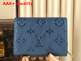 Louis Vuitton Clea Wallet Navy Blue Monogram Empreinte Leather M80943 Replica
