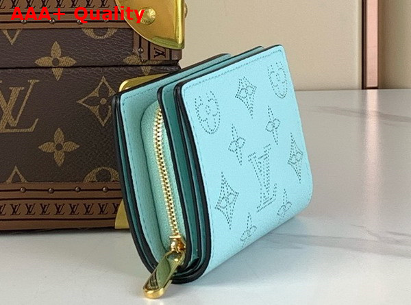 Louis Vuitton Clea Wallet in Mineral Blue Mahina Perforated Calfskin Leather Replica