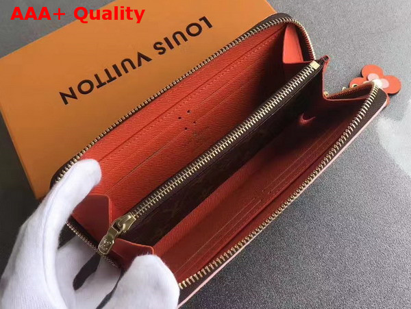 Louis Vuitton Clemence Wallet Monogram Canvas Orange Interior M64201 Replica