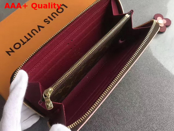 Louis Vuitton Clemence Wallet Monogram Canvas Purple Interior M64201 Replica