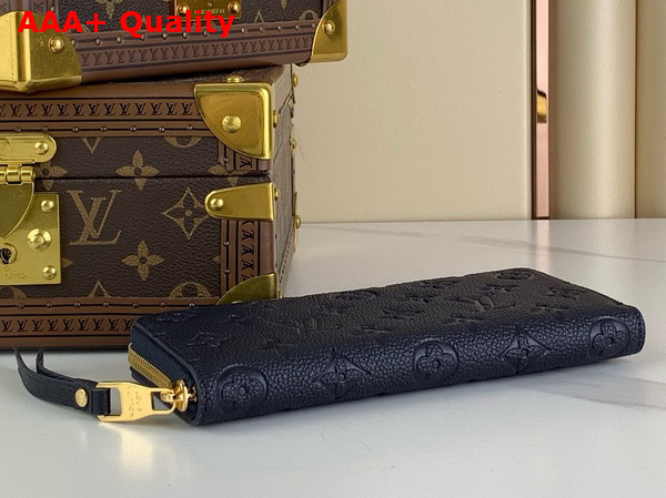 Louis Vuitton Clemence Wallet in Navy Blue Monogram Empreinte Leather Replica