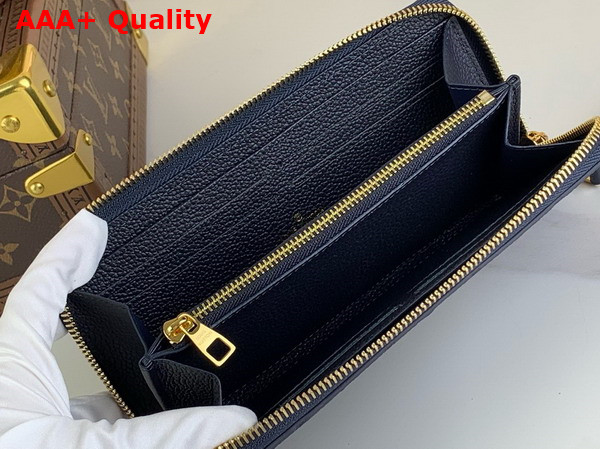 Louis Vuitton Clemence Wallet in Navy Blue Monogram Empreinte Leather Replica