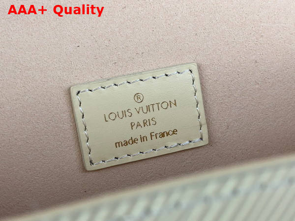 Louis Vuitton Cluny BB Handbag Quartz White Epi Leather Gold Color and Multicolour Finish Hardware Replica