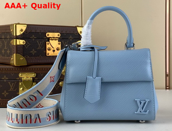 Louis Vuitton Cluny Mini Handbag in Cloud Blue Epi Grained Cowhide Leather M22617 Replica