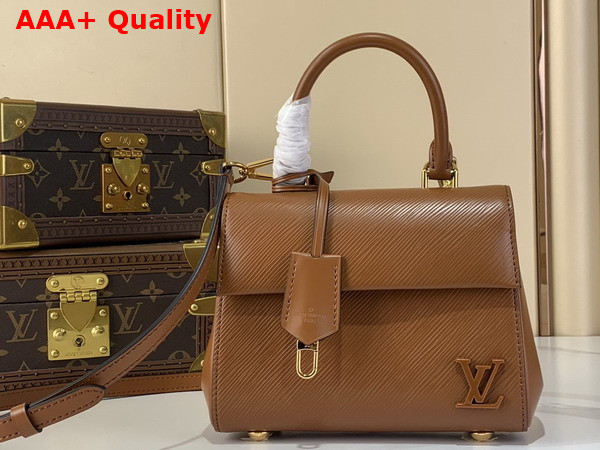 Louis Vuitton Cluny Mini Handbag in Tan Epi Leather M25881 Replica