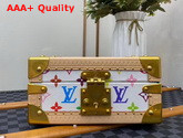 Louis Vuitton Coffret Tresor 24 White Multicolor Canvas Rose Ballerine Microfiber Lining Replica