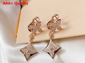 Louis Vuitton Color Blossom Long Earrings Pink Gold and Diamonds Replica
