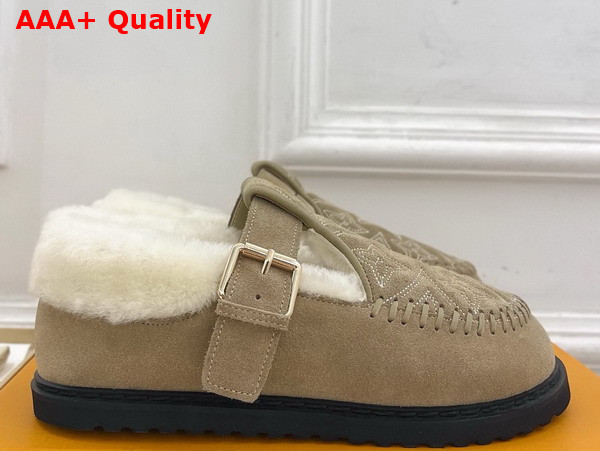 Louis Vuitton Colorado Comfort Mary Jane Beige Monogram Embroidered Suede Calf Leather 1AIGKZ Replica