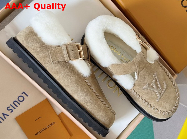 Louis Vuitton Colorado Comfort Mary Jane Beige Suede Calf Leather 1ADC1L Replica