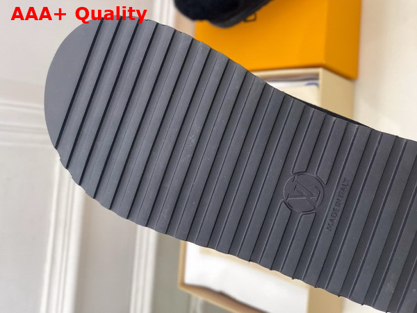 Louis Vuitton Colorado Comfort Mary Jane Black Monogram Embroidered Suede Calf Leather 1AIGKJ Replica