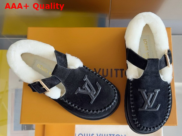 Louis Vuitton Colorado Comfort Mary Jane Black Suede Calf Leather 1ADC15 Replica