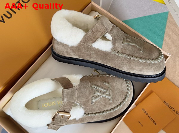 Louis Vuitton Colorado Comfort Mary Jane Khaki Green Suede Calf Leather 1ADC21 Replica