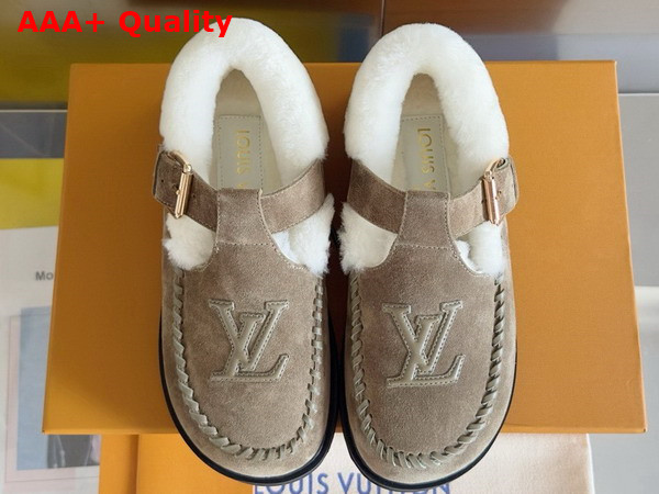 Louis Vuitton Colorado Comfort Mary Jane Khaki Green Suede Calf Leather 1ADC21 Replica