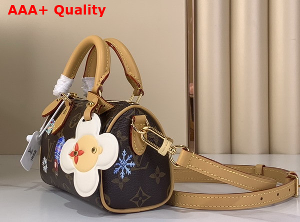 Louis Vuitton Colorful Edition of the Nano Speedy Monogram Snowy Pearl Coated Canvas M15330 Replica