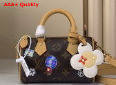 Louis Vuitton Colorful Edition of the Nano Speedy Monogram Snowy Pearl Coated Canvas M15330 Replica
