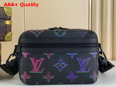 Louis Vuitton Comet Messenger PM Black Borealis Calf Leather M22495 Replica