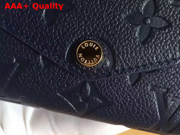 Louis Vuitton Compact Curieuse Wallet Blue Monogram Empreinte Leather Replica