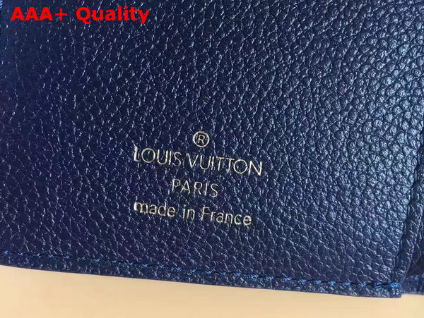 Louis Vuitton Compact Curieuse Wallet Blue Monogram Empreinte Leather Replica
