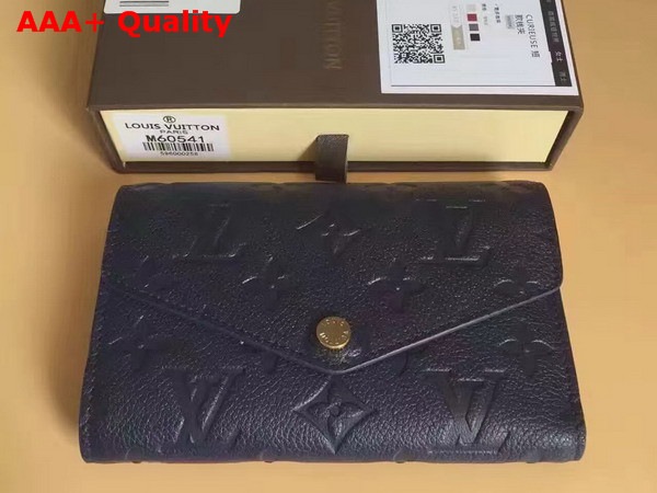 Louis Vuitton Compact Curieuse Wallet Blue Monogram Empreinte Leather Replica