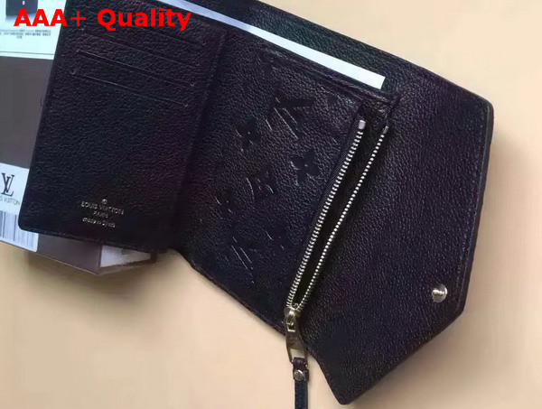 Louis Vuitton Compact Curieuse Wallet Noir Monogram Empreinte Leather M60568 Replica