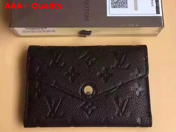 Louis Vuitton Compact Curieuse Wallet Noir Monogram Empreinte Leather M60568 Replica