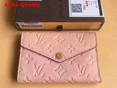 Louis Vuitton Compact Curieuse Wallet Poppy Monogram Empreinte Leather M41854 Replica
