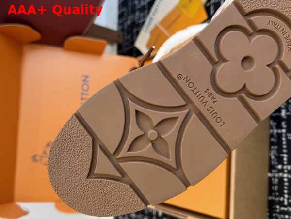 Louis Vuitton Cortina Low Boot in Brown Monogram Debossed Suede Calf Leather 1AIUGD Replica