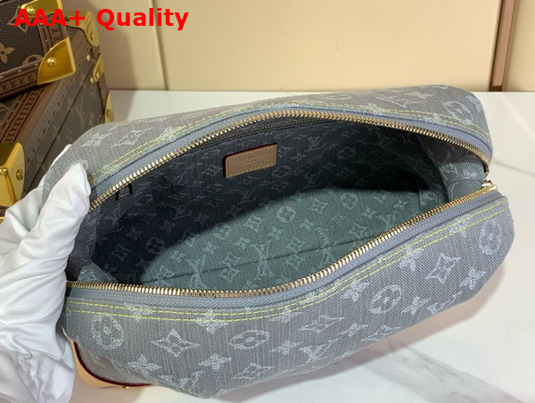 Louis Vuitton Cosmetic Pouch GM Cloudy Gray Monogram Denim Organic Cotton M13750 Replica