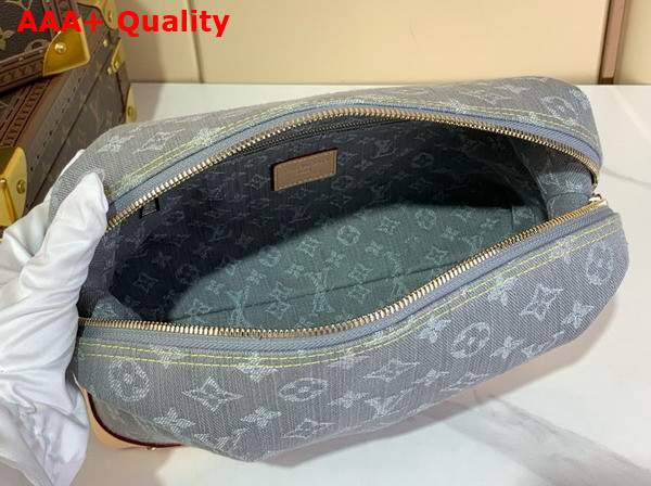Louis Vuitton Cosmetic Pouch GM in Cloudy Gray Monogram Denim Organic Cotton M13750 Replica