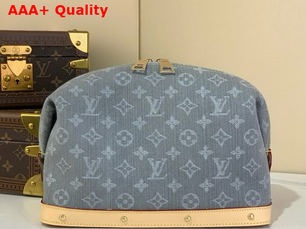 Louis Vuitton Cosmetic Pouch GM in Cloudy Gray Monogram Denim Organic Cotton M13750 Replica