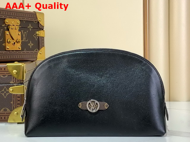 Louis Vuitton Cosmetic Pouch MM in Black Lambskin Leather M15206 Replica