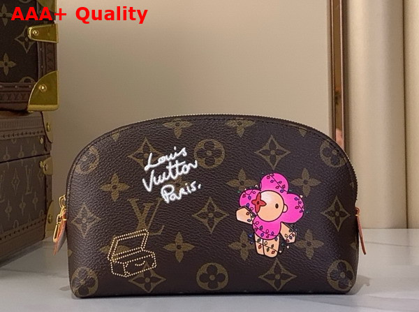 Louis Vuitton Cosmetic Pouch PM Fuchsia Monogram Coated Canvas M15359 Replica