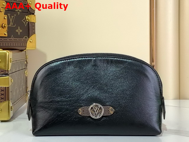 Louis Vuitton Cosmetic Pouch PM in Black Lambskin Leather Replica