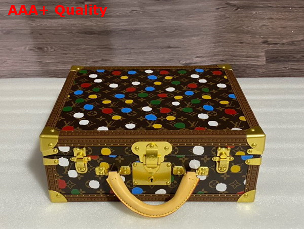 Louis Vuitton Cotteville 40 Suitcase Suitcase in Monogram Coated Canvas with 3D Painted Dots Print Replica