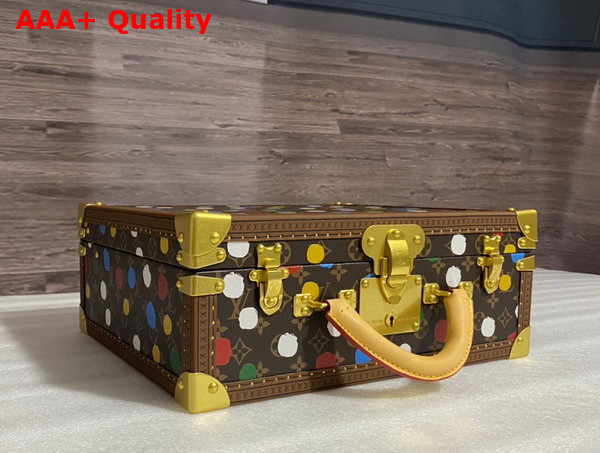Louis Vuitton Cotteville 40 Suitcase Suitcase in Monogram Coated Canvas with 3D Painted Dots Print Replica