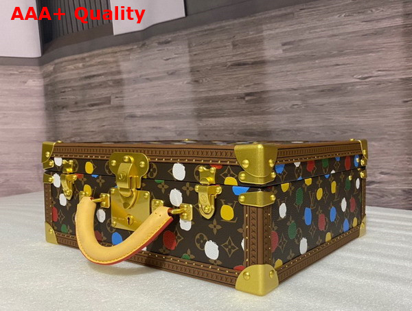 Louis Vuitton Cotteville 40 Suitcase Suitcase in Monogram Coated Canvas with 3D Painted Dots Print Replica