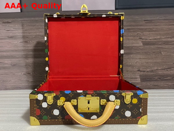 Louis Vuitton Cotteville 40 Suitcase Suitcase in Monogram Coated Canvas with 3D Painted Dots Print Replica
