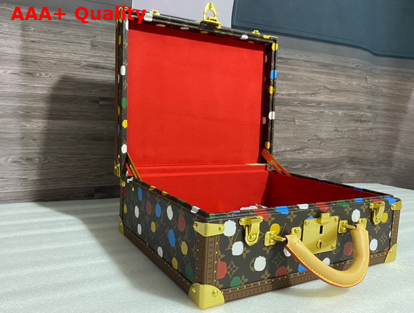 Louis Vuitton Cotteville 40 Suitcase Suitcase in Monogram Coated Canvas with 3D Painted Dots Print Replica