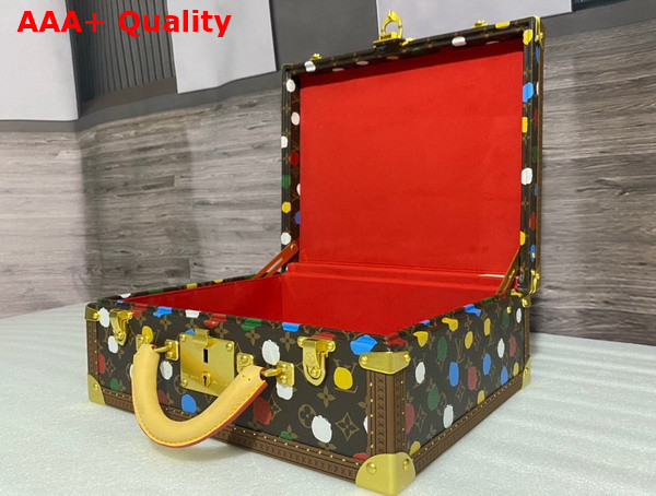 Louis Vuitton Cotteville 40 Suitcase Suitcase in Monogram Coated Canvas with 3D Painted Dots Print Replica