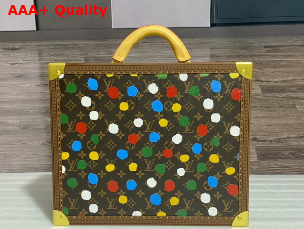 Louis Vuitton Cotteville 40 Suitcase Suitcase in Monogram Coated Canvas with 3D Painted Dots Print Replica