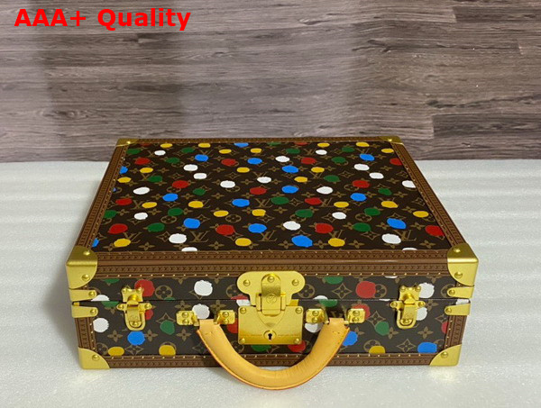 Louis Vuitton Cotteville 45 Suitcase Suitcase in Monogram Coated Canvas with 3D Painted Dots Print Replica