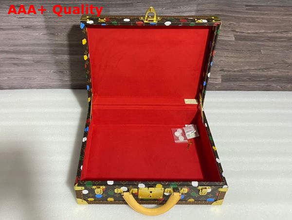 Louis Vuitton Cotteville 45 Suitcase Suitcase in Monogram Coated Canvas with 3D Painted Dots Print Replica