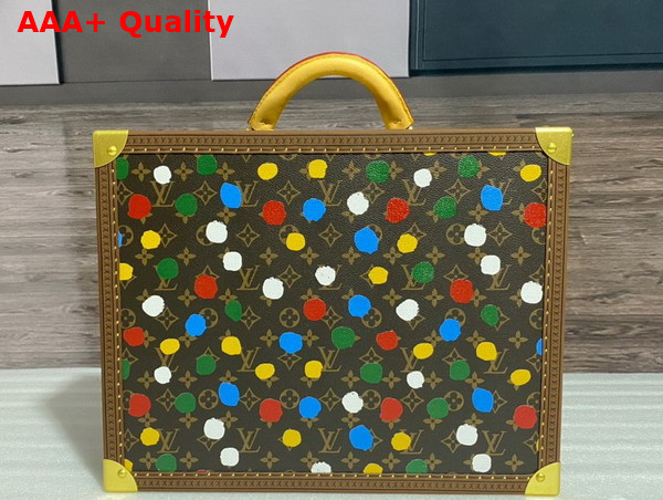 Louis Vuitton Cotteville 45 Suitcase Suitcase in Monogram Coated Canvas with 3D Painted Dots Print Replica