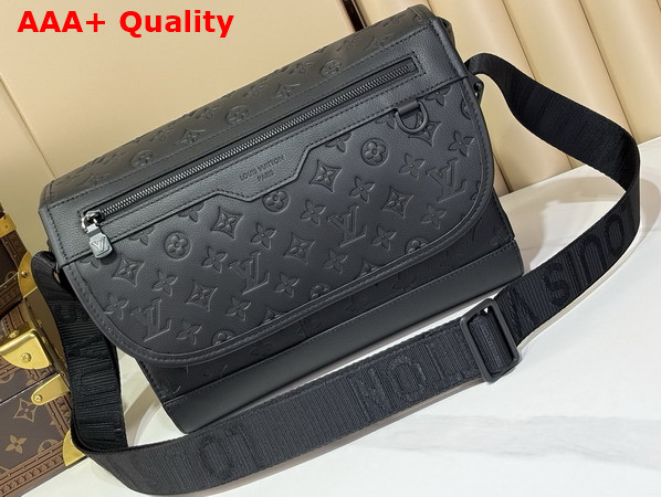 Louis Vuitton Courrier Messenger in Black Monogram Shadow Calfskin Leather M28781 Replica